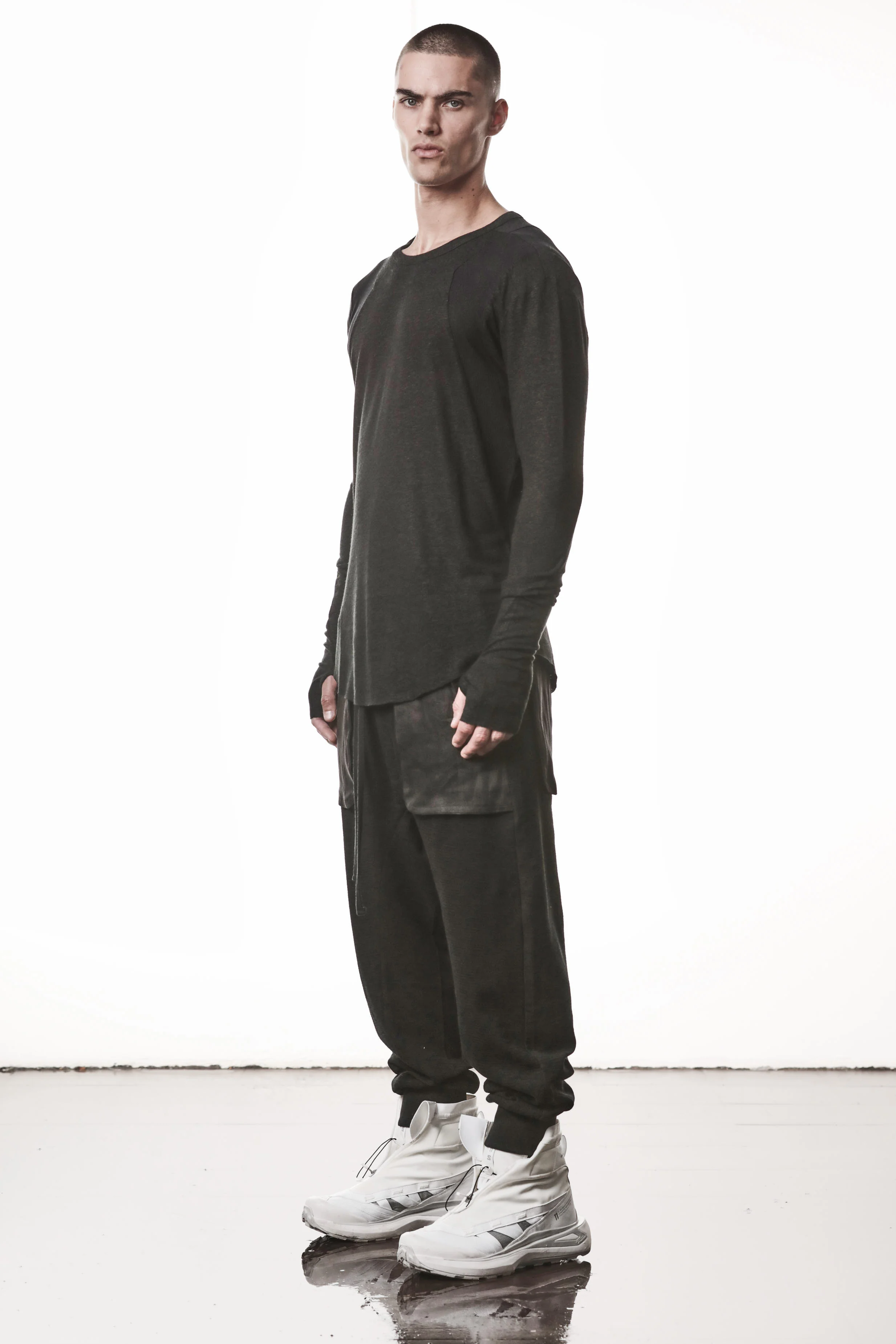 thom/krom M TS 932 L/S Tee - Black - Image 3