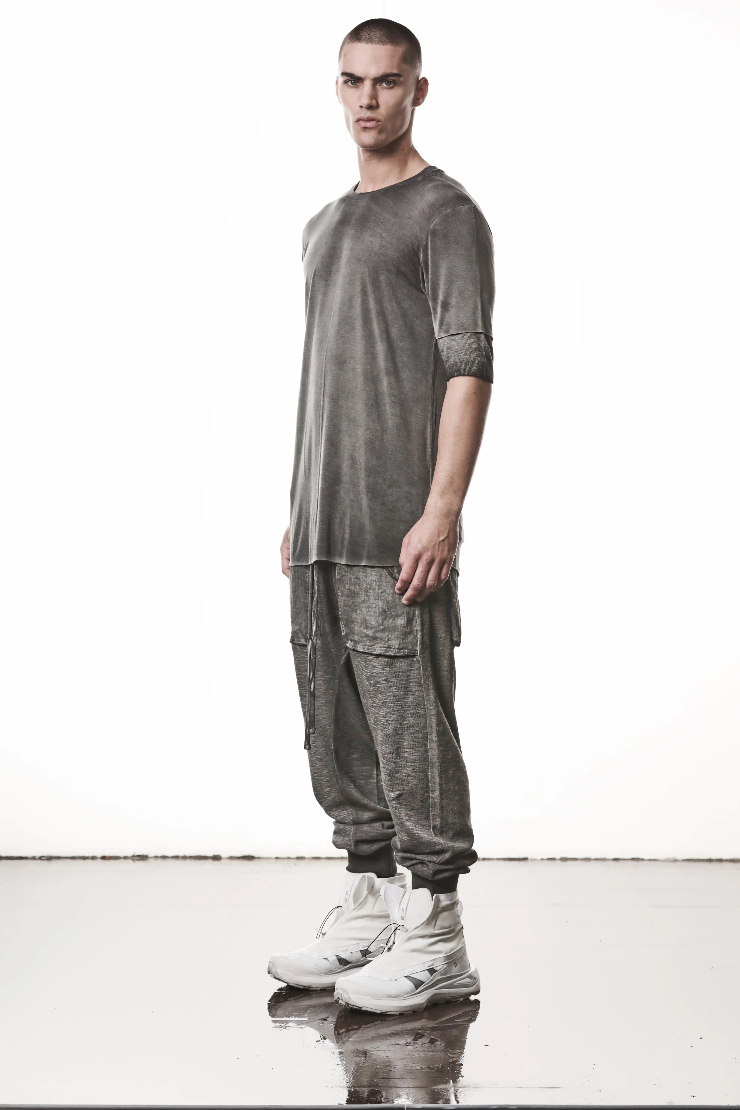 thom/krom M TS 940 Tee - Cold Dye Grey - Image 3