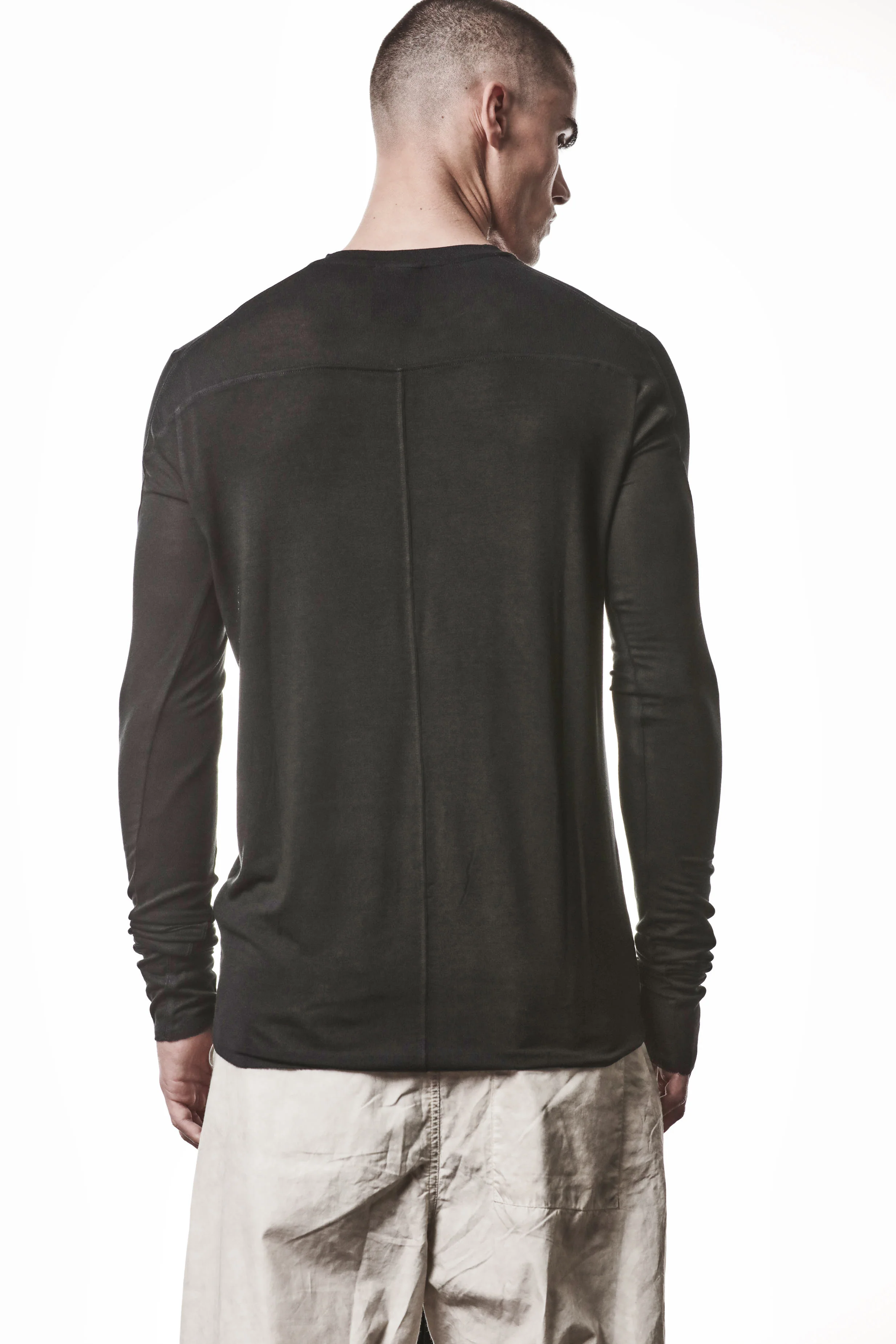 thom/krom M TS 953 L/S Tee - Black - Image 2