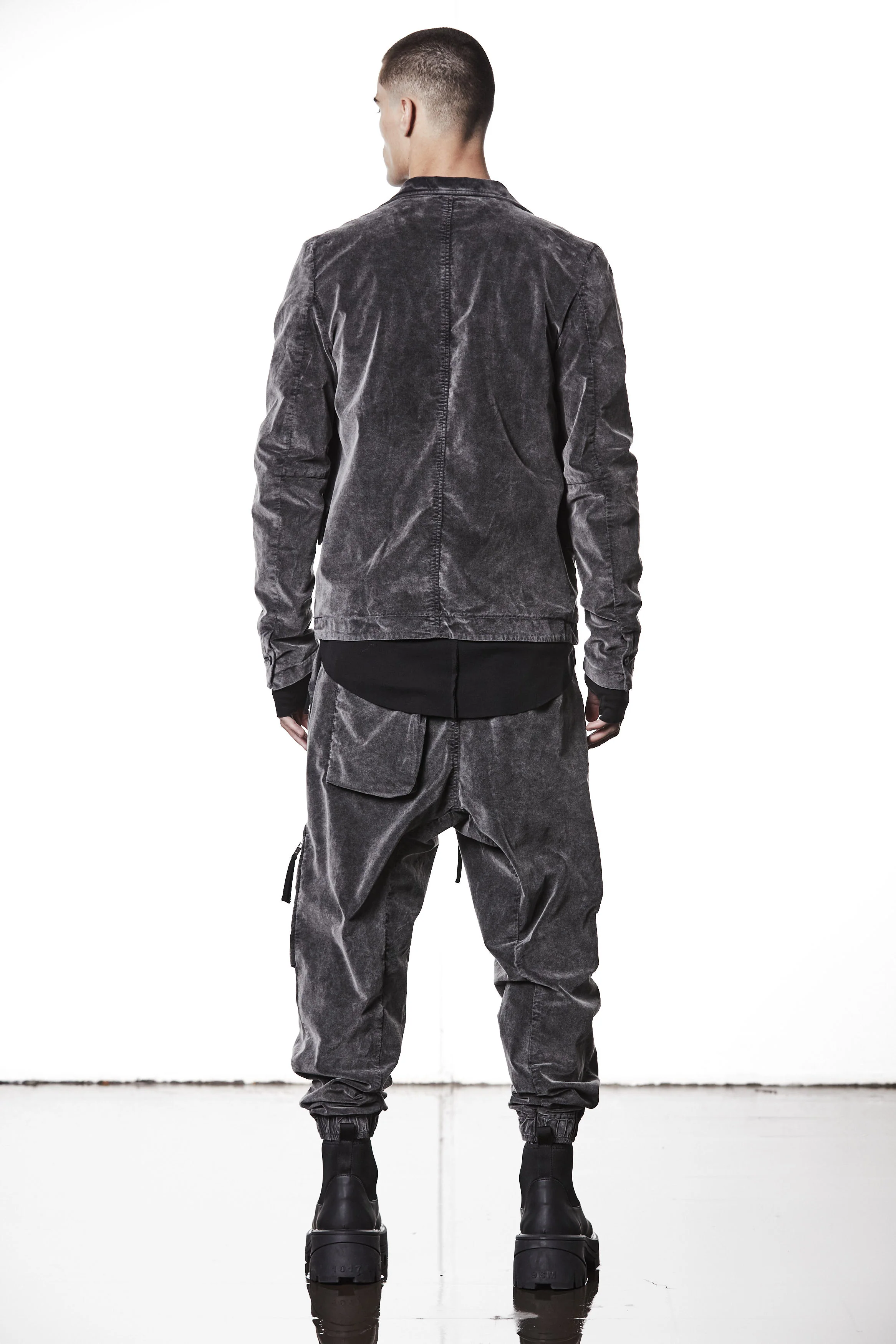 thom/krom MB58 Velvet Blazer - Used Grey - Image 3