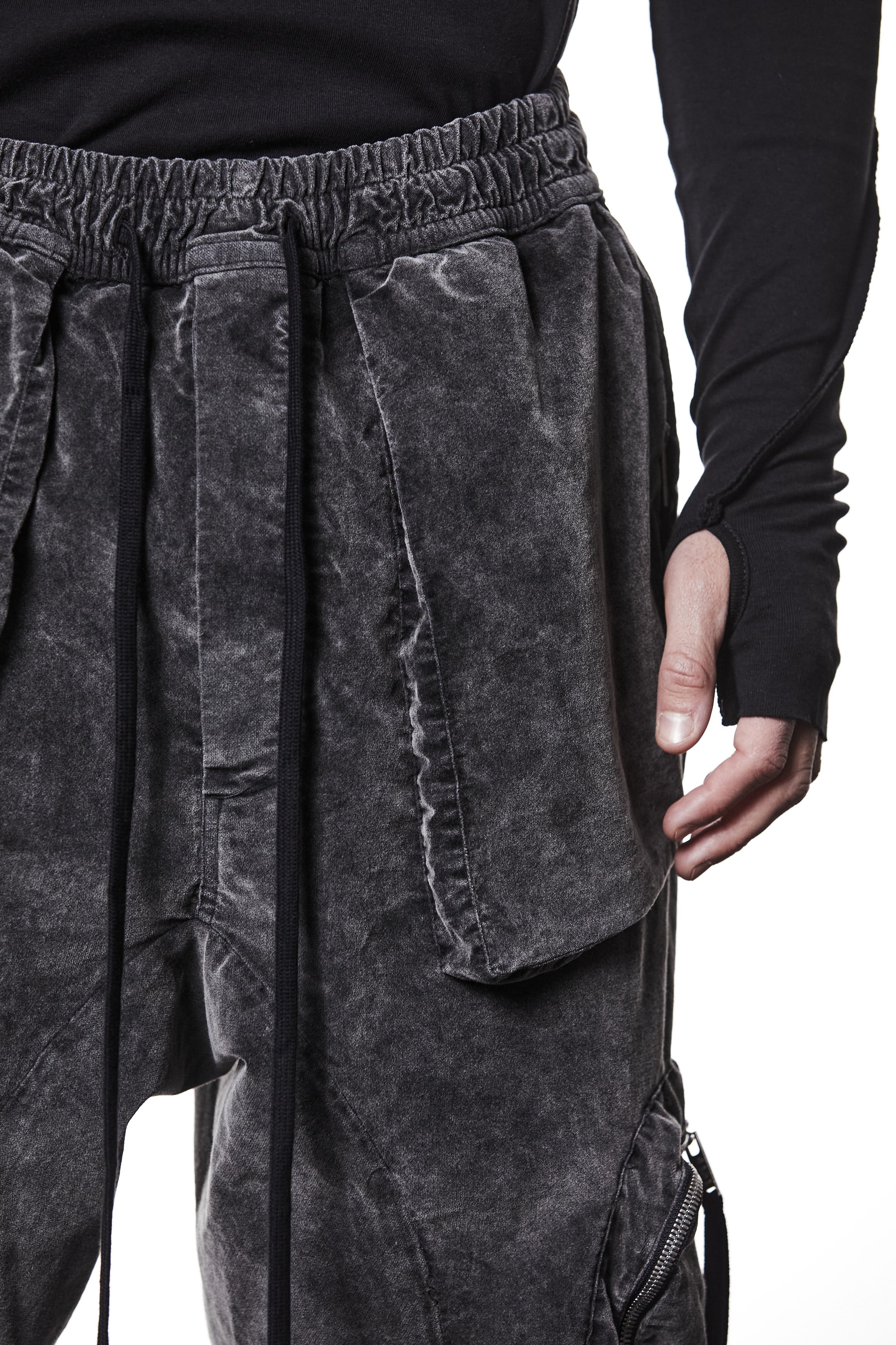 thom/krom MP21 Velvet Cargo Pants - Used Grey - Image 4