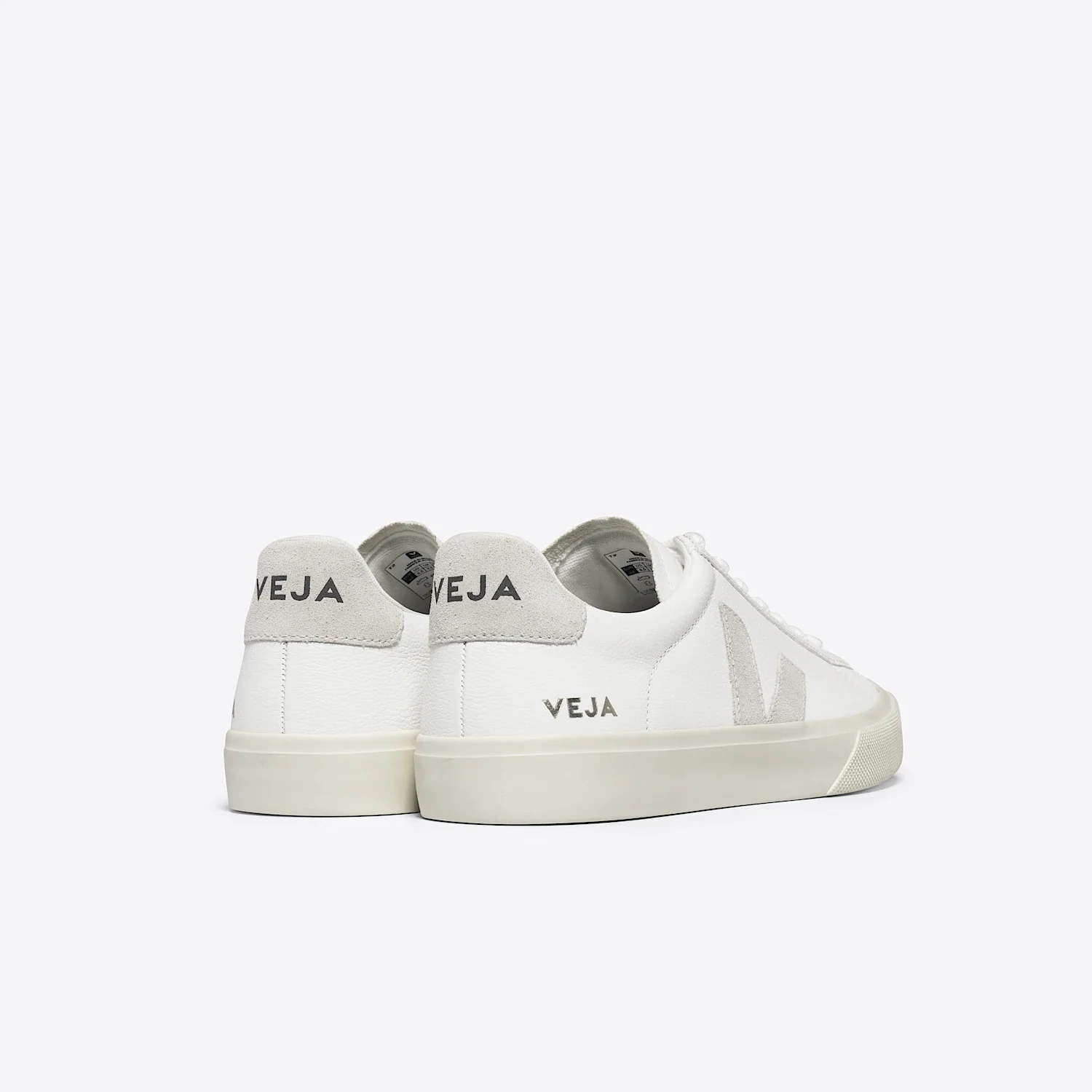 Veja Womens Campo ChromeFree Leather Sneakers - White/Natural - Image 3