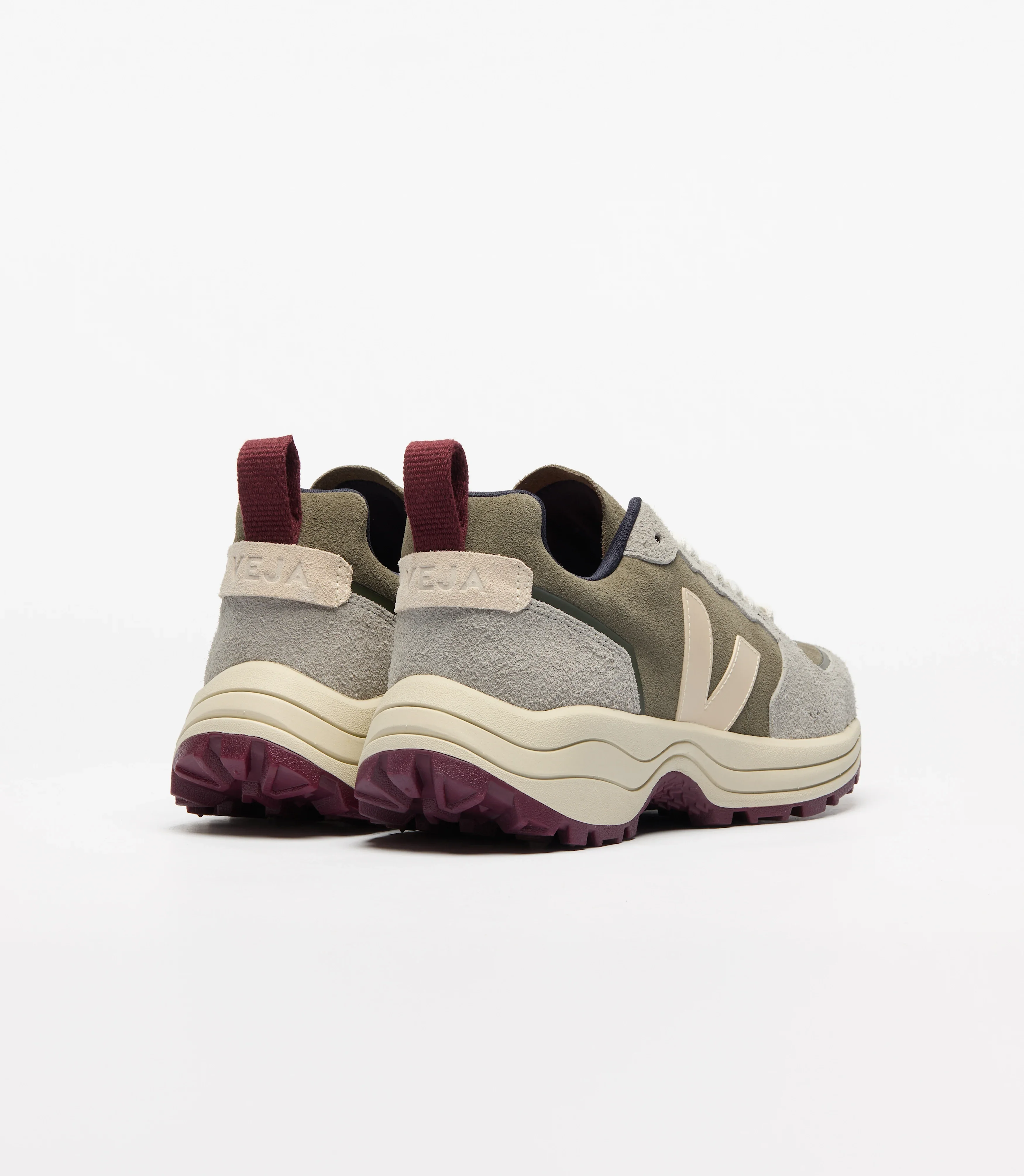 Veja Womens Venturi II Suede Sneakers - Khaki Sable - Image 3