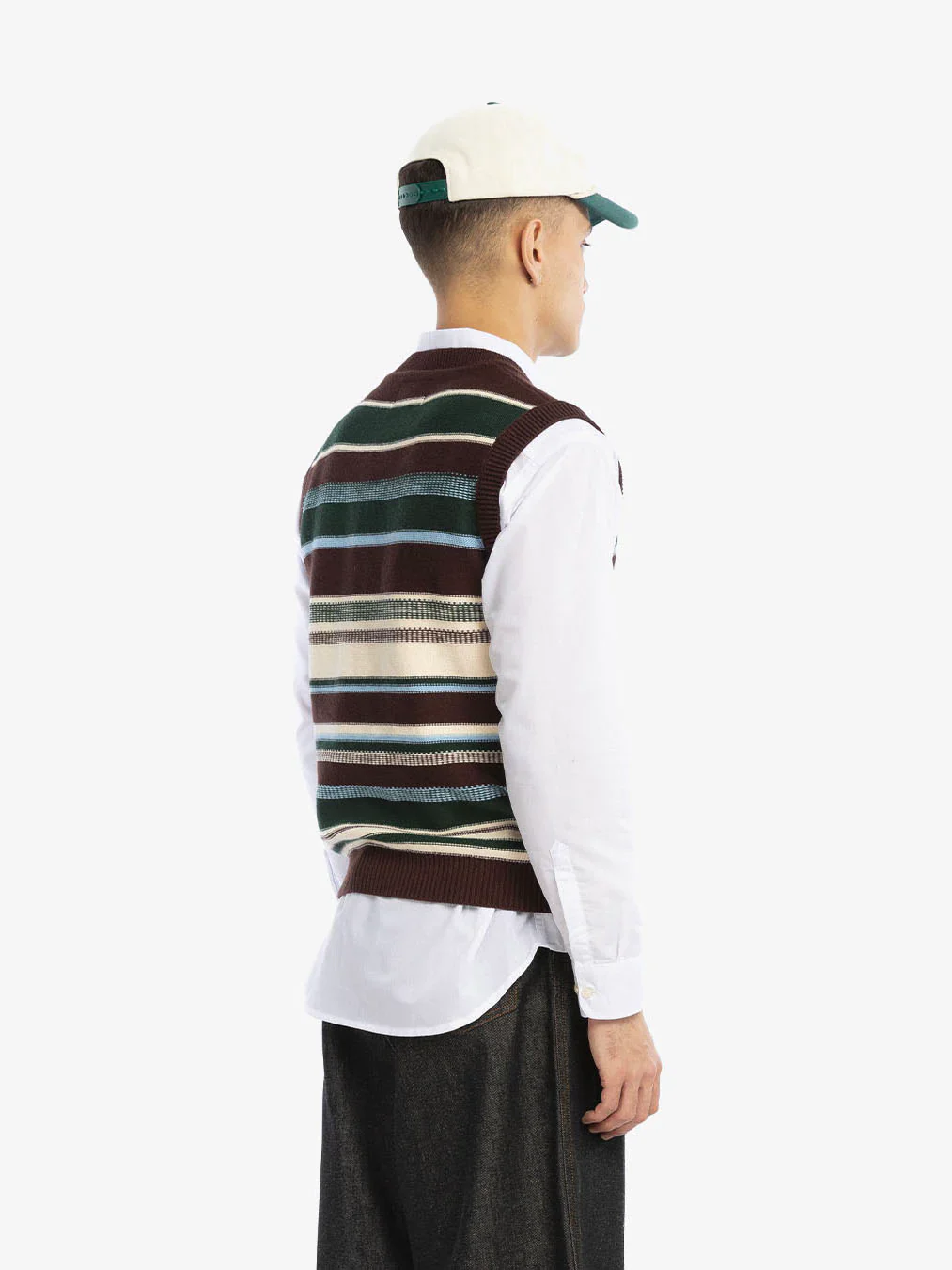 Walk in Paris Grandpa Sleeveless Knit Vest - Green - Image 2