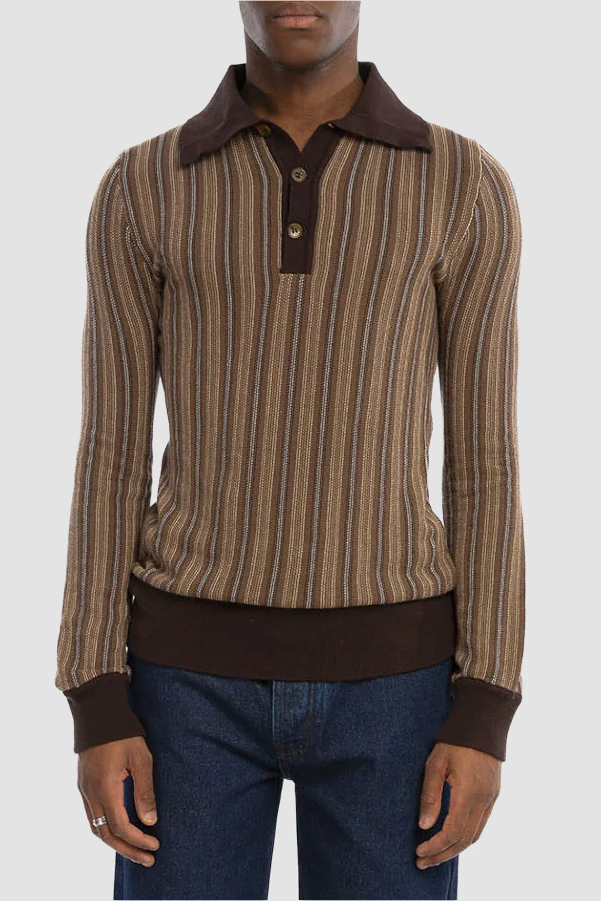 Walk in Paris L/S Knit Sweater - Brown