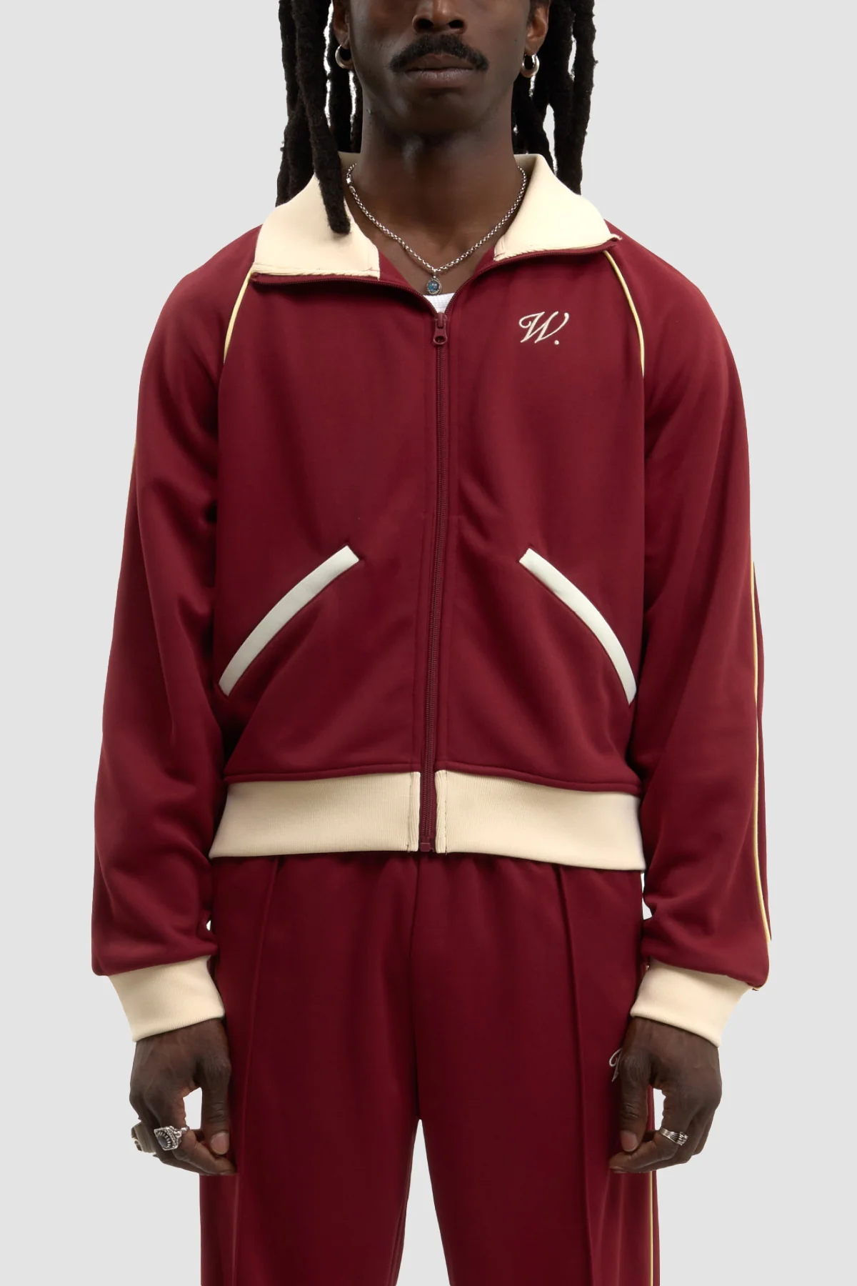 Walk in Paris Signature Track Jacket - Burgundy