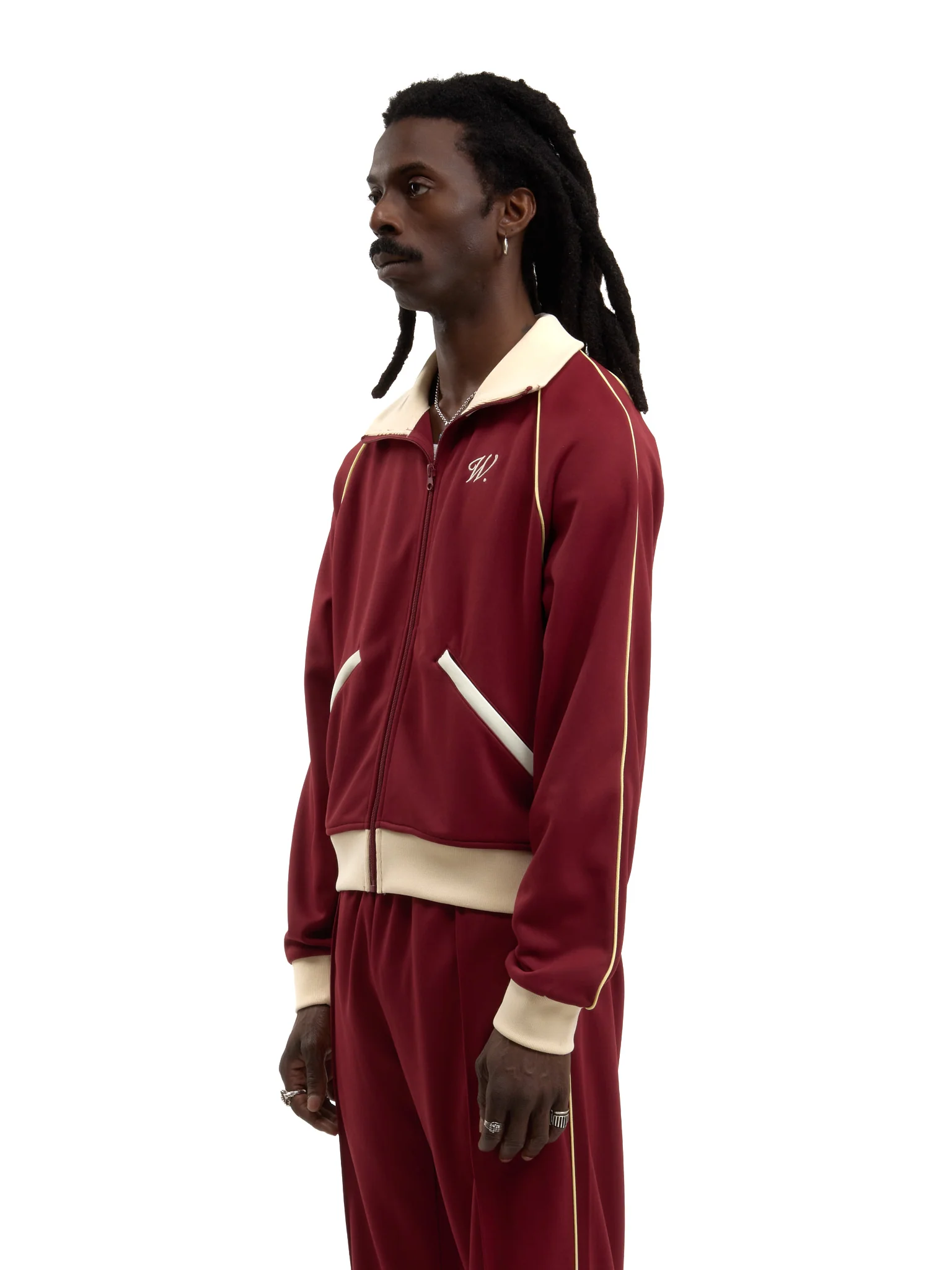Walk in Paris Signature Track Jacket - Burgundy - Image 2