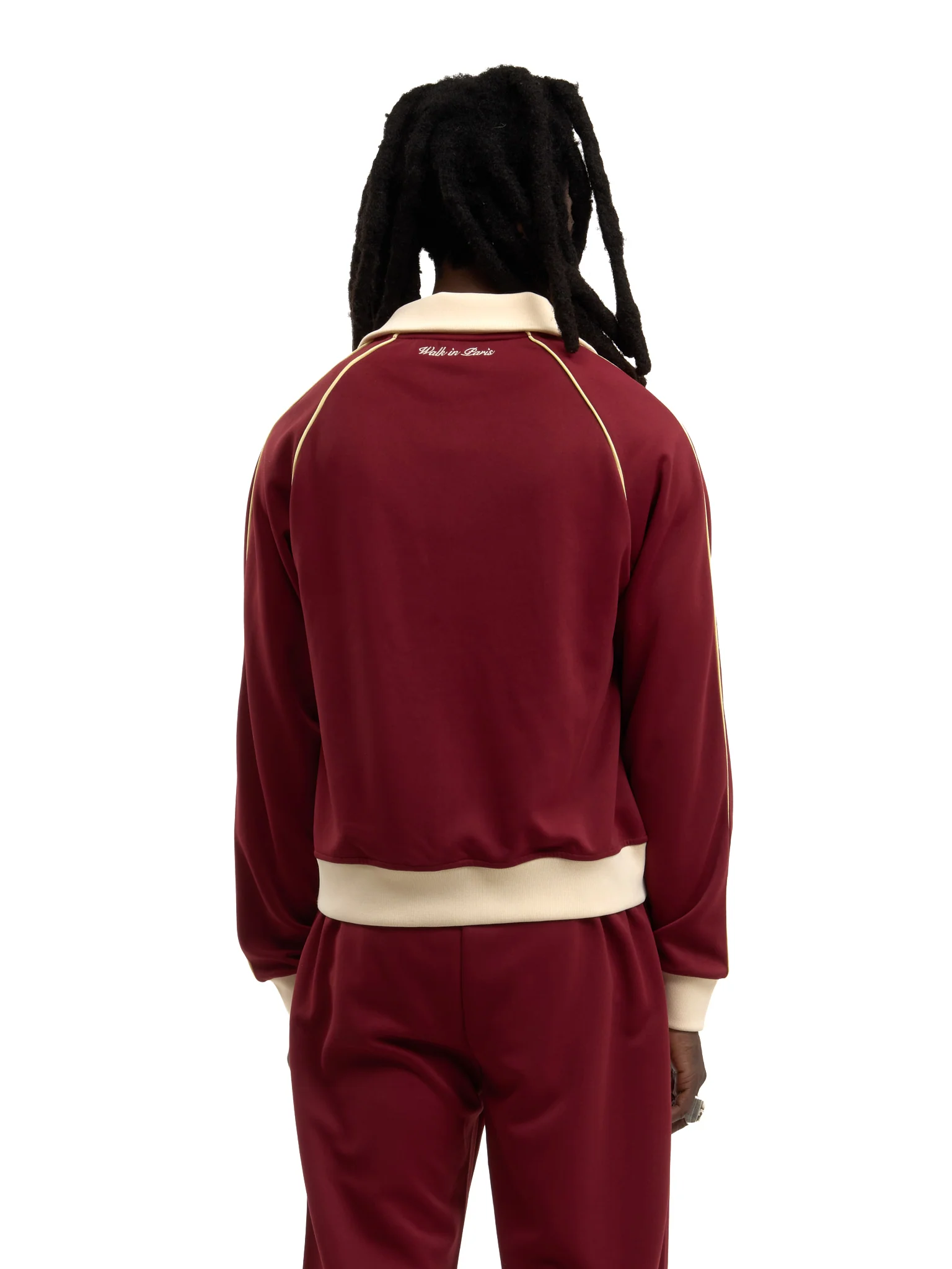 Walk in Paris Signature Track Jacket - Burgundy - Image 3