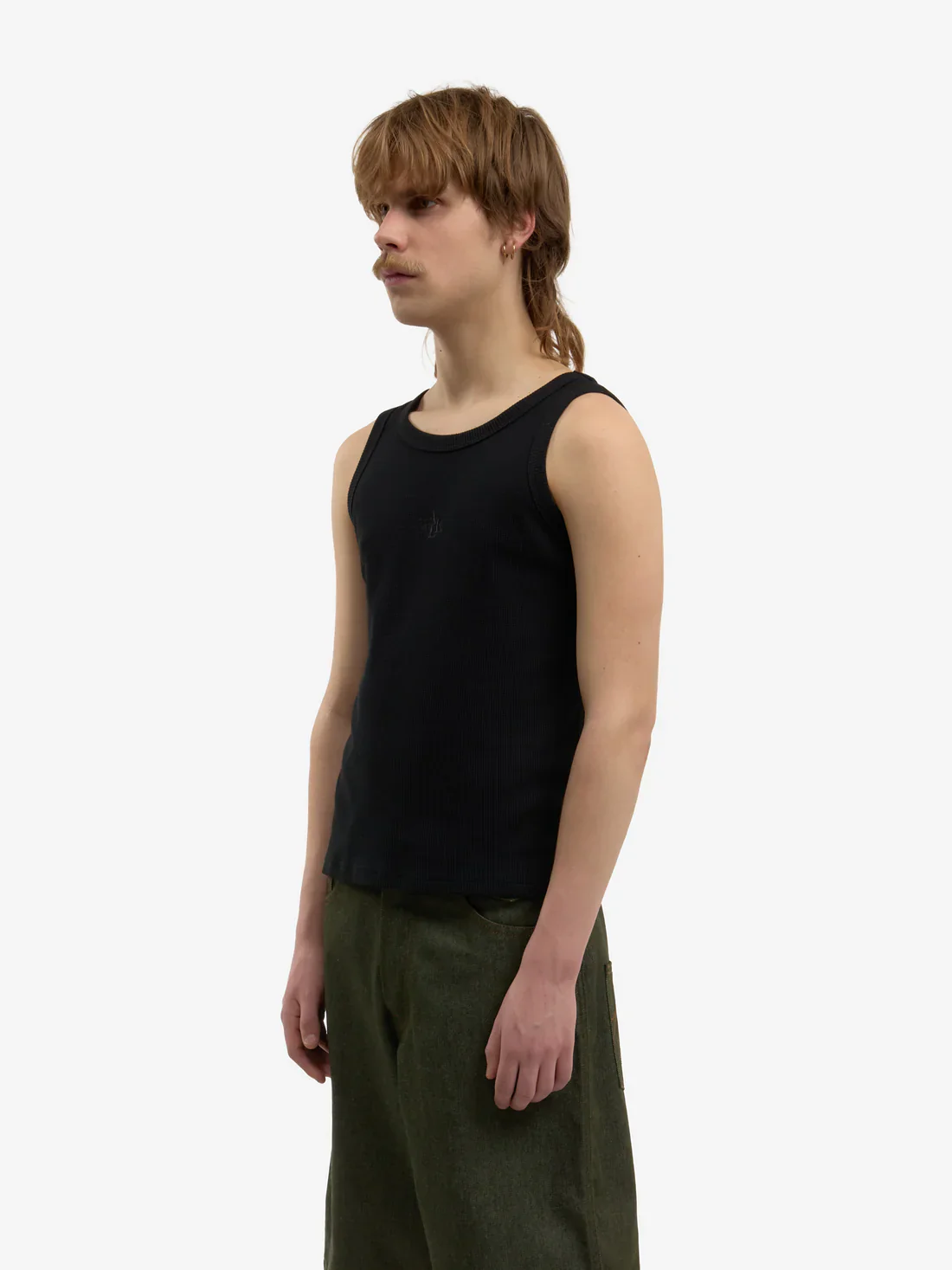 Walk in Paris Waffle Tank Top - Black - Image 2