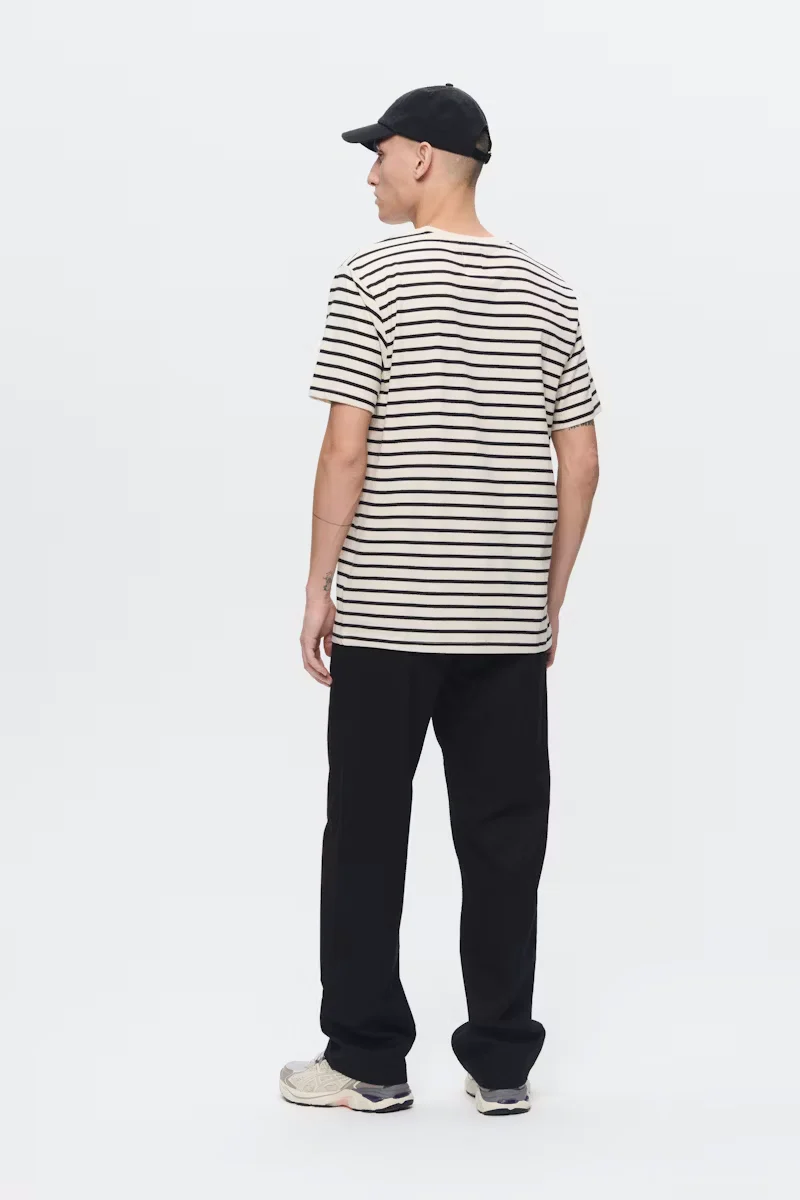 WOOD WOOD WWAce Stripe Tee - Black Beauty - Image 7