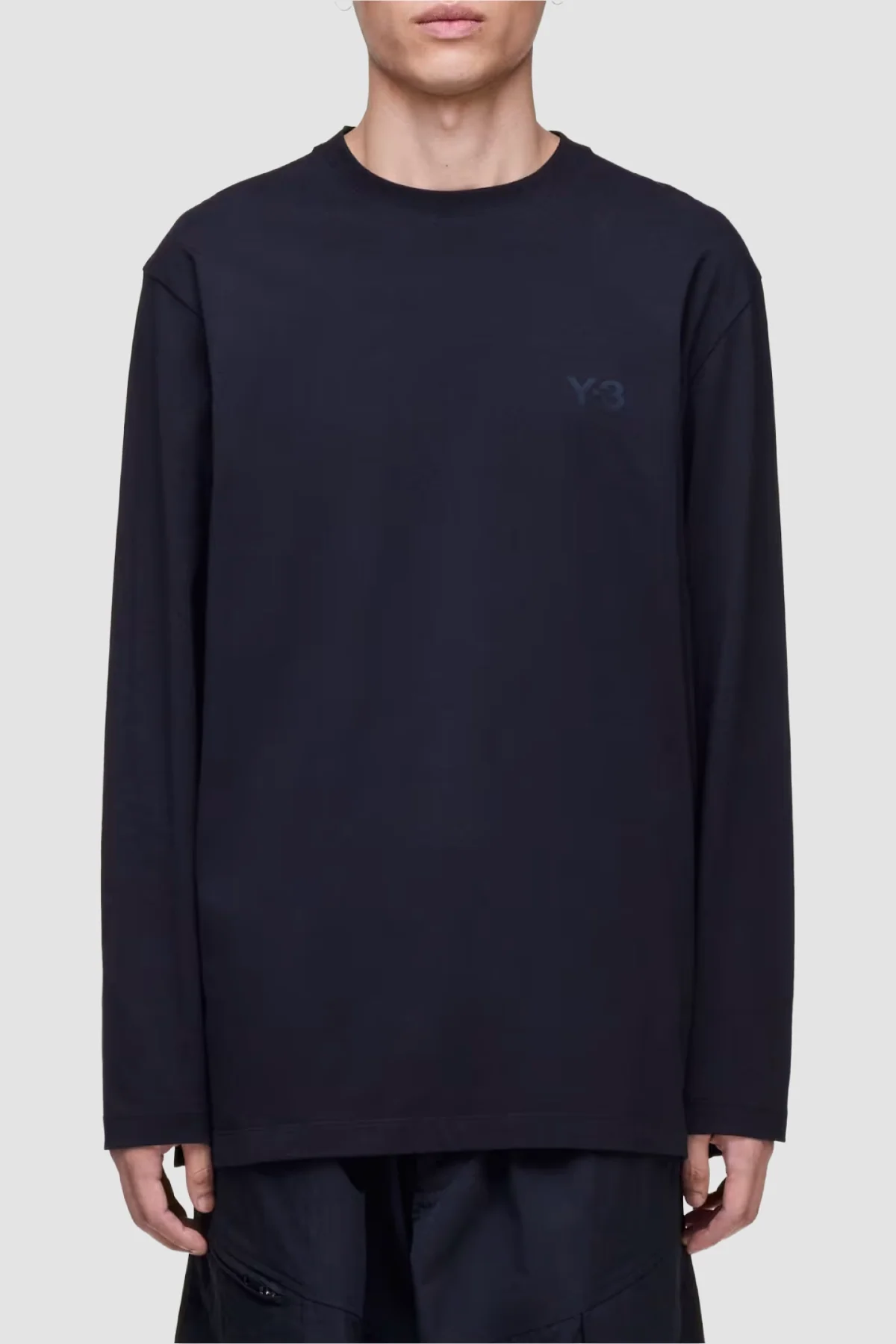 Y-3 Logo L/S Tee - Black