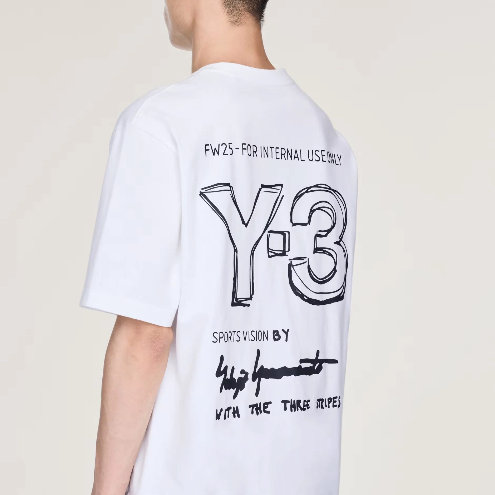 Y-3 S/S Tee - White - Image 7